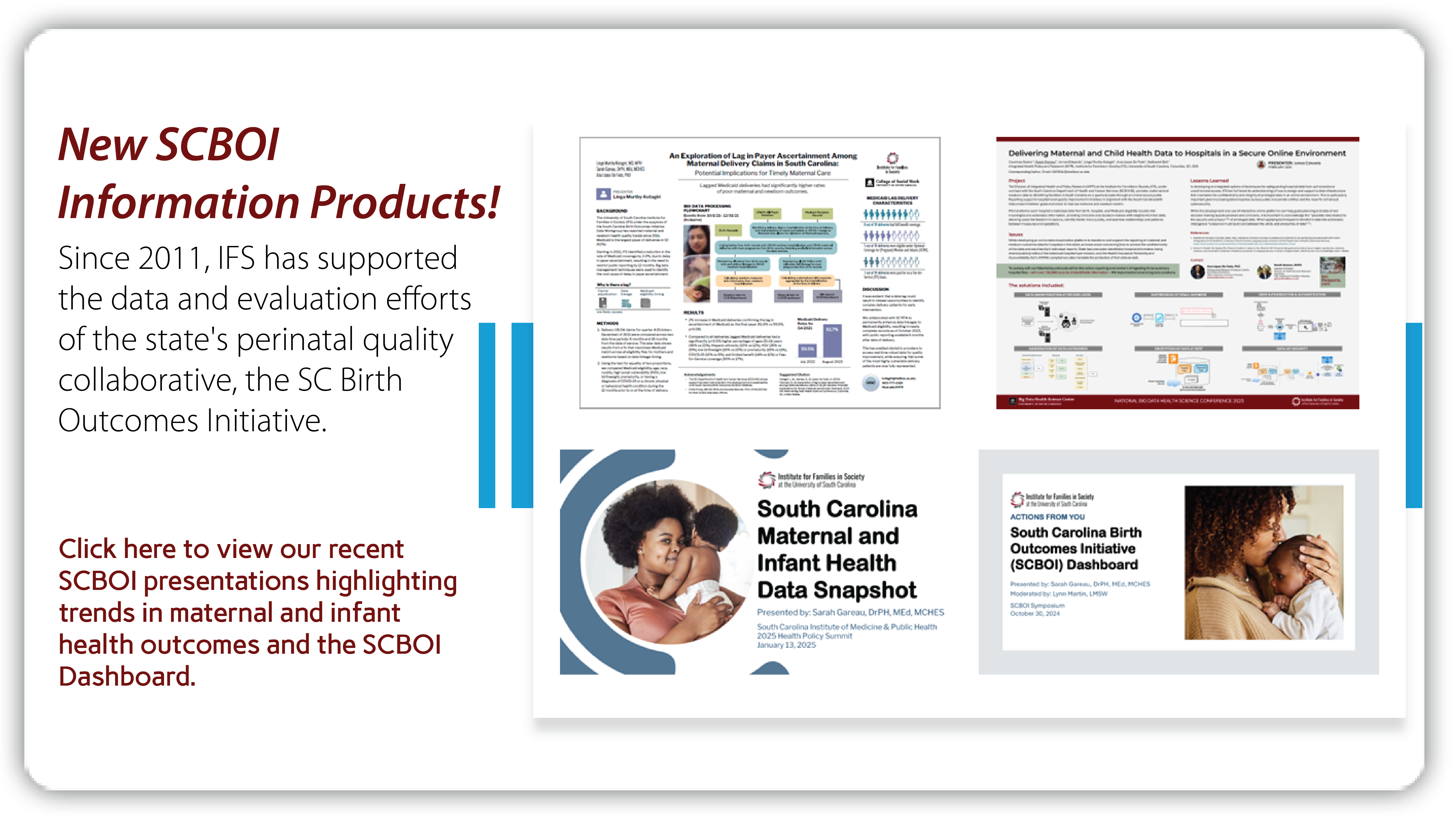 New SCBOI Information products.