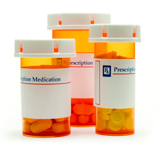 Photo of prescription medicine bottles